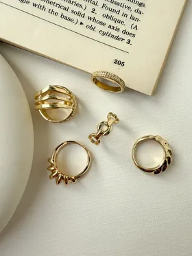 انگشتر پکی قلب و کروسان ring pack