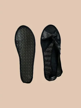 پاپوش زنانه گره‌ای مدل راه راه اکلیلی