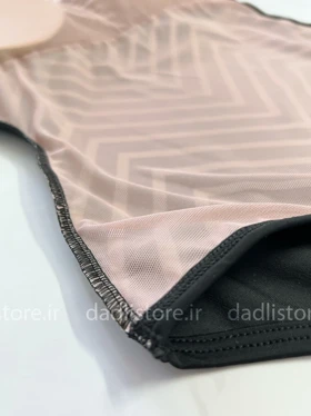 مایو یک تکه اسلیپ کاپ‌دار طرح سفید مشکی