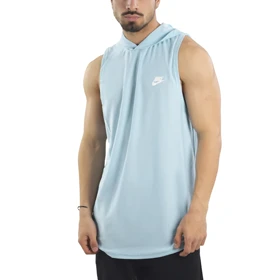 رکابی کلاهدار ورزشی مردانه نایک مدل VHD-Dri Fit-4K1003 آبی روشن