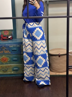 شلوار بگ دامنی طرحدار