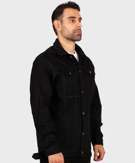 کت جین مشکی ساده 0261