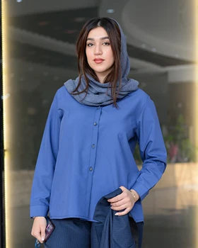 خرید عمده شومیز آبی زنانه قیمت 328 تومن کد 7173