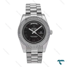 ساعت مردانه رولکس دی دیت استیل صفحه مشکی Rolex-6633-G