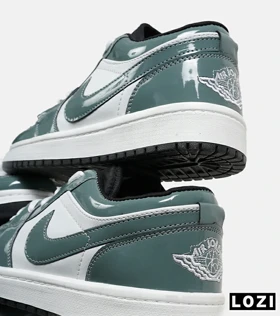 کفش کتانی مردانه و زنانه سفید فیلی ورنی NIKE jordan 1