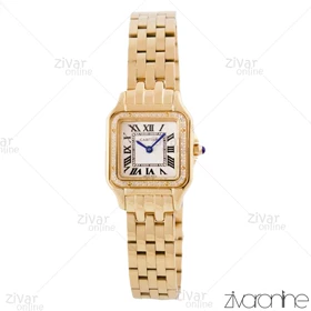 ساعت مچی کارتیر زنانه مدل پنته طلایی دور نگین 103806