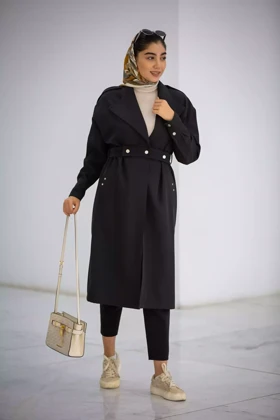 مانتو بارانی بلند پاگون دار