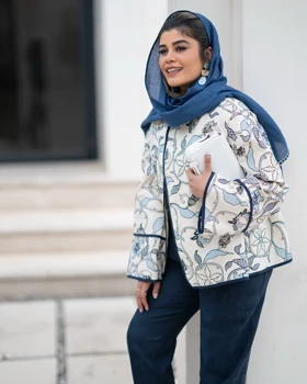 مانتو گلدوزی لینن