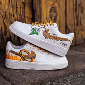 کفش اسپرت ایرفورس | کاستوم کتانی air force طرح The Lord of the Rings نایک nike کد 115144