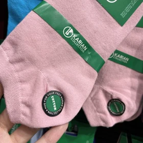 جوراب مچی ساده تک‌رنگ 1010 (صورتی کثیف)