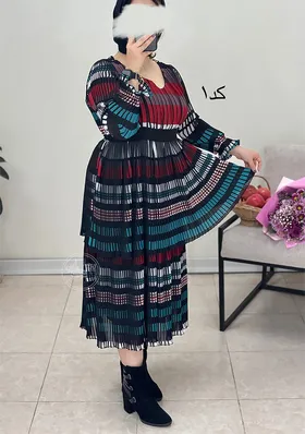 پیراهن حریر مزونی