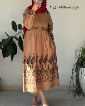 مانتو کتان با خرج کار مخمل کوب