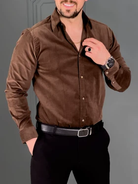 پیراهن 030802 AKOMOD قهوه ای