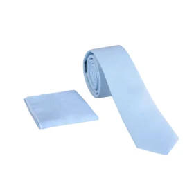 ست کراوات و دستمال جیب آبی 98142