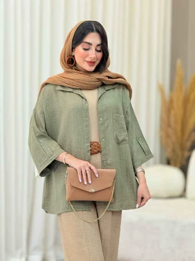 مانتو تک جیب آستین پاگن آندیا