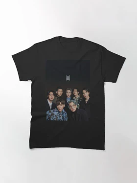 تیشرت گروه موسیقی BTS تیشرت بی تی اس طرح bts group photo magazine