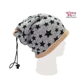 کلاه اسکارف پسرانه و دخترانه لب خز طرح LV