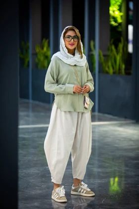 مانتو لینن پنبه پیراهنی
