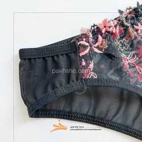 ست مشکی هارنس دار فانتزی برند نوشه پوش