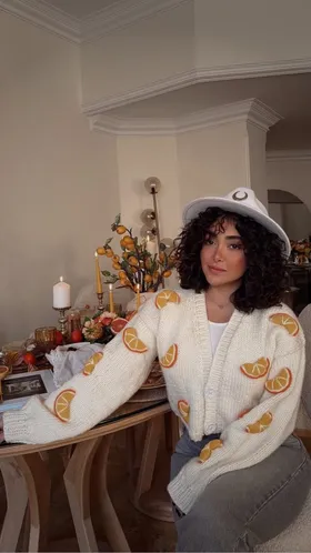 ژاکت کاردیگان نارنگی