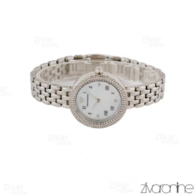 ساعت امپریو آرمانی زنانه سیلور دورنگین صفحه سفید 105180