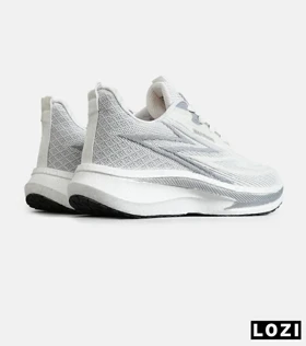 کفش کتانی مردانه و زنانه سفید طوسی GENERIC All Run مدل 7852