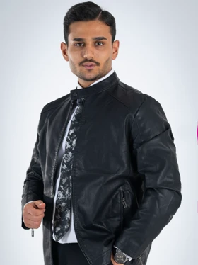 کاپشن مردانه چرم اهورا_کد4695