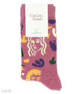 جوراب ساق‌دار Calze Land کالزی لند طرح چهره