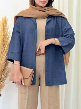 مانتو دکمه مخفی سوزان