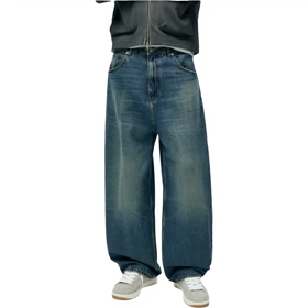 شلوار جین بالون فیت یونیسکس pull & bear کد 350 سایز 28