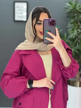 مانتو آستین بنددار پایین پاگن