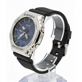 ساعت جی شاک 2100 مشکی صفحه آبی