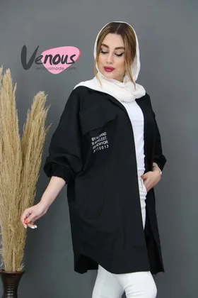 مانتو لینن جیب چاپی