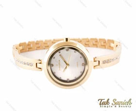 ساعت رومانسون زنانه نگین‌دار طلایی Romanson-3355-L