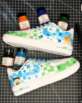کفش اسپرت nike air forceبا طرح ماینکرافت کد 42916