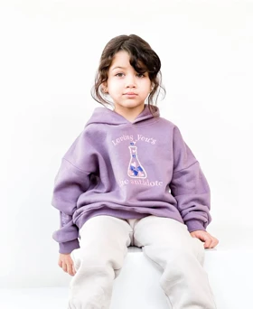 ست هودی شلوار( داخل کرک)طرح گلدان 3 تا 10 سال