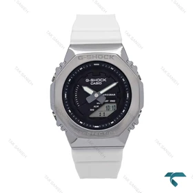 ساعت جی شاک GM-S2100 زنانه سیلور سفید صفحه مشکی G-shock-6380-L