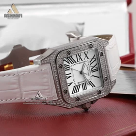 ساعت مچی کارتیه سانتوس دایموند Cartier Santos 100 diamond W