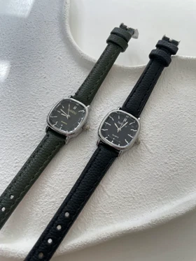 ساعت چرم شیشه تراش