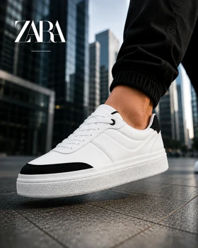 کتانی کژوال زارا سفید مردانه خرید کفش اسپرت روزمره Zara مدل 9088