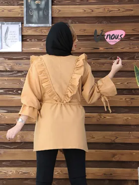 مانتو چین‌دار آستین عروسکی