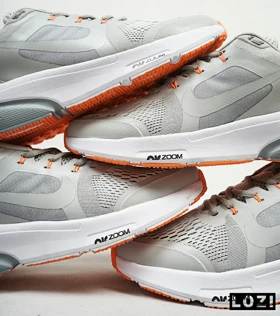 کفش کتانی بزرگ پا طوسی سفید NIKE zoom