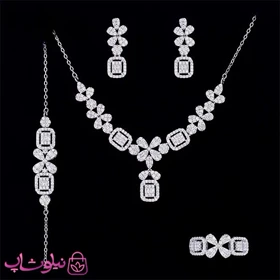 سرویس نقره زنانه طرح جواهر وزن 16/4 گرم کد 6250