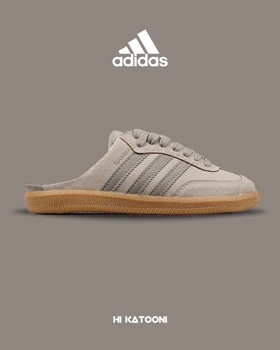کتانی آدیداس سامبا اسلاید طوسی مردانه و زنانه مدل 9197 Adidas Samba