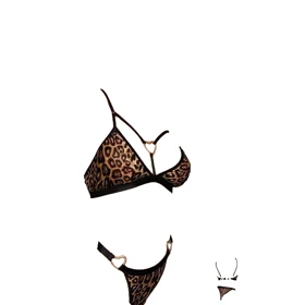 ست فانتزی پلنگی دو تکه برند Itan کد 5580