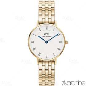 ساعت دنیل ولینگتون زنانه طلایی صفحه سفید ایندکس یونانی 105503