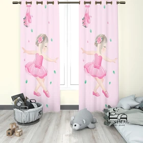 پرده کودک طرح بالرین مدل W5110