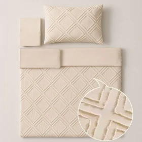 سرویس روتختی کاوری مینیمال طرح برجسته لوزی