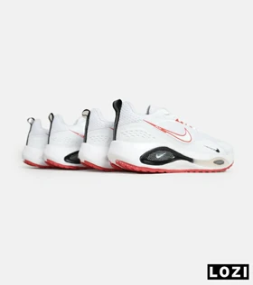 کفش کتانی مردانه و زنانه سفید قرمز Nike air zoom max