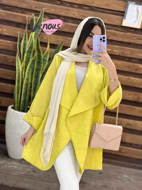 مانتو کتیبه یقه آمریکایی